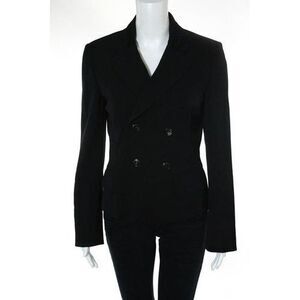 Les Copains Black Notched Collar Long Sleeve Blazer Jacket Size 42